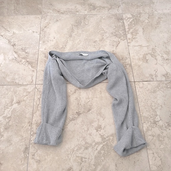 Zara Gray Ribbed Jacket - Picture 1 of 1